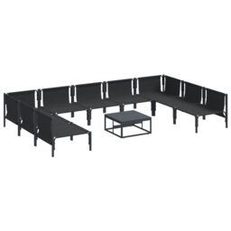 Berkfield Home Garden Sofa Set 10 pcs Anthracite Steel - thumbnail 6