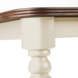 Statement Furniture Queensbury Large Dining Table with Oak Top in Cream - thumbnail 9