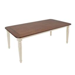 Statement Furniture Queensbury Large Dining Table with Oak Top in Cream - thumbnail 4