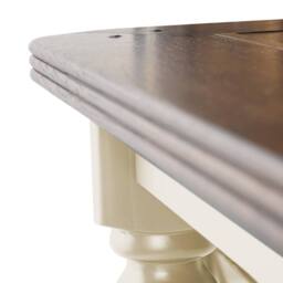 Statement Furniture Queensbury Large Dining Table with Oak Top in Cream - thumbnail 5