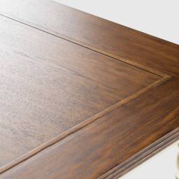 Statement Furniture Queensbury Large Dining Table with Oak Top in Cream - thumbnail 7