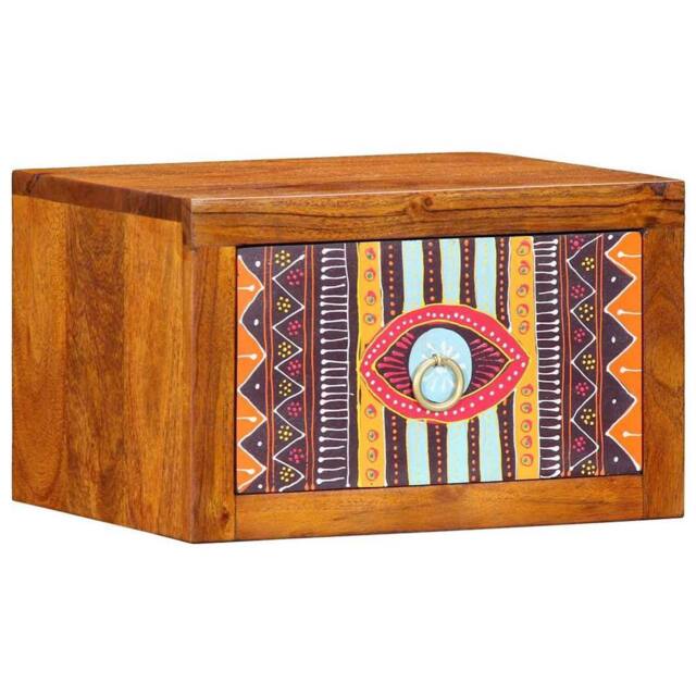 Berkfield Home Bedside Cabinet with Drawer Brown, multicolour 35 x 30 x 22 cm in Brown - image 1