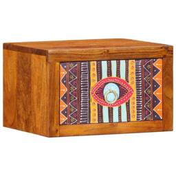 Berkfield Home Bedside Cabinet with Drawer Brown, multicolour 35 x 30 x 22 cm in Brown