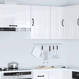 Berkfield Home Kitchen Wall Cabinet¬†Porto High Gloss White Engineered Wood - thumbnail 4