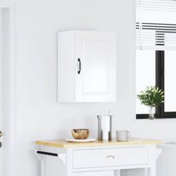 Berkfield Home Kitchen Wall Cabinet¬†Porto High Gloss White Engineered Wood - thumbnail 3