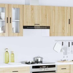 Berkfield Home Kitchen Wall Cabinet Porto Sonoma Oak Engineered Wood in Brown - thumbnail 4