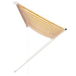 Berkfield Home Retractable Awning 350x150 cm Yellow & White - thumbnail 2