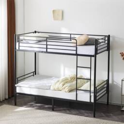 EONLION Black 3FT Metal Bunk Bed - Size: Single - thumbnail 3