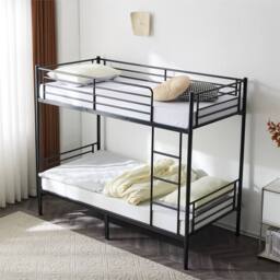 EONLION Black 3FT Metal Bunk Bed - Size: Single - thumbnail 4