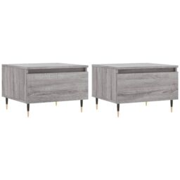 Berkfield Home Coffee Tables 2 pcs Grey Sonoma 50x46x35 cm Engineered Wood - Size: 50 x 46 x 35 cm - thumbnail 2