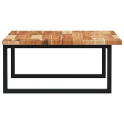 Berkfield Home Basin Shelf Wall Mounted Steel & Solid Wood Acacia in Brown - thumbnail 5