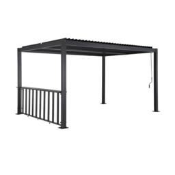 sweeek Louvered pergola 4x3m & 3m narrow counter in Dark Grey - thumbnail 2