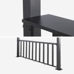 sweeek Louvered pergola 4x3m & 3m narrow counter in Dark Grey - thumbnail 3