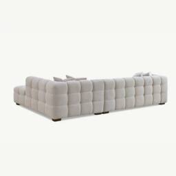 Stratus Interiors Aluxo Tribeca Corner Sofa Bubble Teddy Boucle Fabric, 310Wx184Dx71H in Light Beige - thumbnail 5