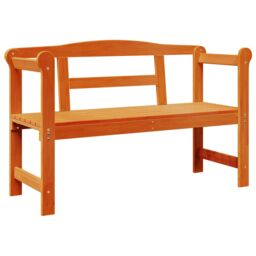 Berkfield Home Outdoor Bench Acacia 119x76x44 cm Solid Wood Pine in Brown - Size: 119 x 76 x 44 cm - thumbnail 2