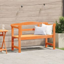 Berkfield Home Outdoor Bench Acacia 119x76x44 cm Solid Wood Pine in Brown - Size: 119 x 76 x 44 cm - thumbnail 1
