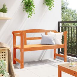 Berkfield Home Outdoor Bench Acacia 119x76x44 cm Solid Wood Pine in Brown - Size: 119 x 76 x 44 cm - thumbnail 4