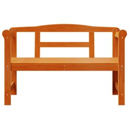 Berkfield Home Outdoor Bench Acacia 119x76x44 cm Solid Wood Pine in Brown - Size: 119 x 76 x 44 cm - thumbnail 5