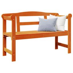Berkfield Home Outdoor Bench Acacia 119x76x44 cm Solid Wood Pine in Brown - Size: 119 x 76 x 44 cm - thumbnail 3