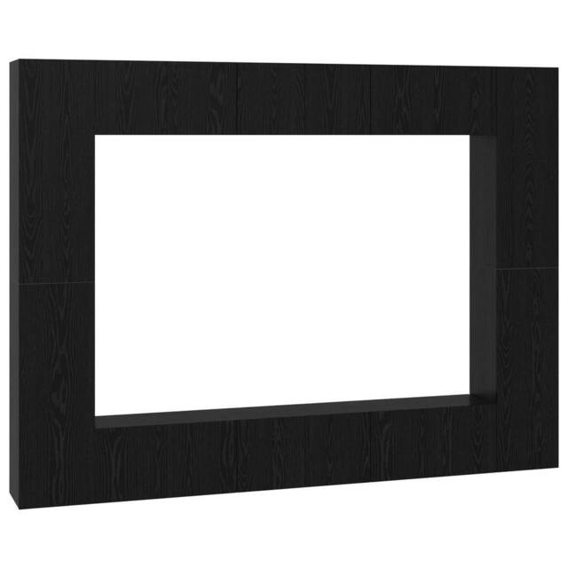 Berkfield Home TV Cabinet with Shelf 10 pcs Black oak Medium 30.5 x 30 x 90 cm - image 1