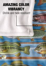 JQ Licensing Freshwater Gamefish Fishing Pattern Silky Touch Super Soft Throw Blanket 152 X 127 cm in White - thumbnail 4