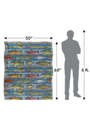 JQ Licensing Freshwater Gamefish Fishing Pattern Silky Touch Super Soft Throw Blanket 152 X 127 cm in White - thumbnail 5