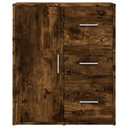 Berkfield Home Sideboards 2 pcs Smoked Oak 60x31x70 cm Engineered Wood in Brown - Size: 60 x 31 x 70 cm - thumbnail 5
