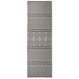 Berkfield Home Outdoor Flatweave Rug 80x250 cm Black Stripes - Size: Medium - thumbnail 2