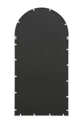 "MirrorOutlet White Metal Framed Arched Wall Mirror 47"" X 23.5"" (120CM X 60CM) - Size: 1 Pack" - thumbnail 3