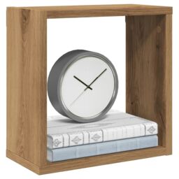 Berkfield Home Wall Cube Shelves 4 pcs Artisan Oak 30x15x30 cm Engineered Wood in Brown - Size: 30 x 15 x 30 cm - thumbnail 1