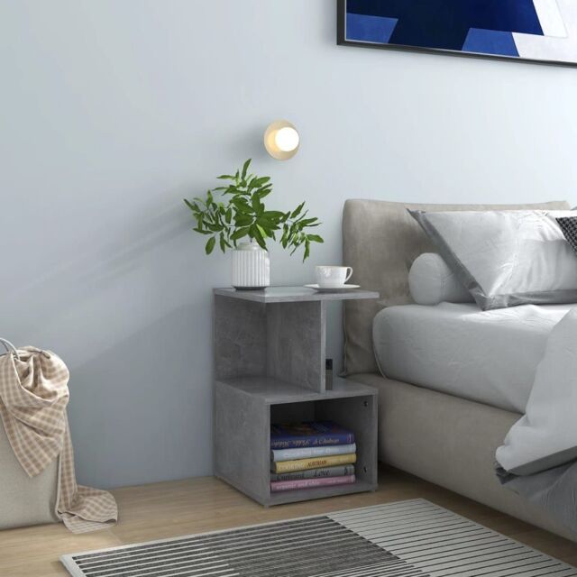 Berkfield Home Bedside Cabinets 2 pcs Concrete Grey 35x35x55 cm Engineered Wood - Size: 35 x 35 x 55 cm - image 1