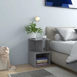Berkfield Home Bedside Cabinets 2 pcs Concrete Grey 35x35x55 cm Engineered Wood - Size: 35 x 35 x 55 cm