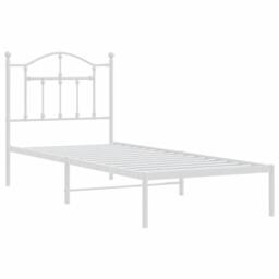 Berkfield Home Metal Bed Frame with Headboard White 80x200 cm - thumbnail 1
