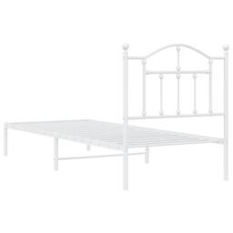 Berkfield Home Metal Bed Frame with Headboard White 80x200 cm - thumbnail 7