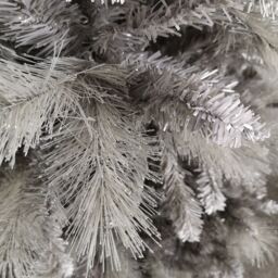 Samuel Alexander Premier 2.4m Silver Glitter Tip Fir Festive Christmas Tree in Grey PVC in Green - thumbnail 2
