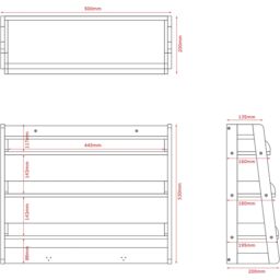 Home Discount Bath Vida Modern Hanging Rack Bathroom Organizer 770 x 300 x 300 mm in Grey - thumbnail 2