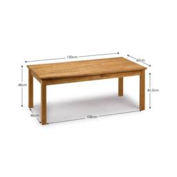 Cheshire Kirkhaven Wooden Coffee Table in Oak in Light Oak - thumbnail 3