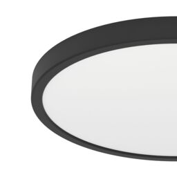 Eglo Fueva 6 Ultra-Slim Surface-Mounted Black Round LED Ceiling Light - thumbnail 3