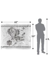 Lord of the Rings The Blanket, 152x127 cm White Middle Earth Map Silky Touch Super Soft Throw Blanket - thumbnail 5