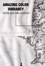 Lord of the Rings The Blanket, 152x127 cm White Middle Earth Map Silky Touch Super Soft Throw Blanket - thumbnail 4