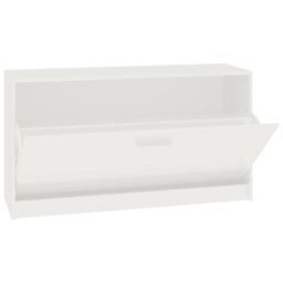 Berkfield Home Shoe Bench High Gloss White 80x24x45 cm Engineered Wood - Size: 80 x 24 x 45 cm - thumbnail 6