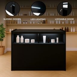 Monstershop LED Retail Shop Counter B1200 - Black - thumbnail 2