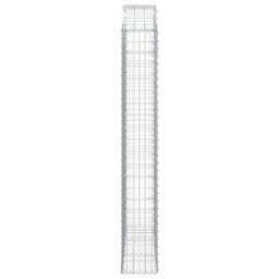 Berkfield Home Arched Gabion Basket 150x30x200/220 cm Galvanised Iron in Silver - thumbnail 4