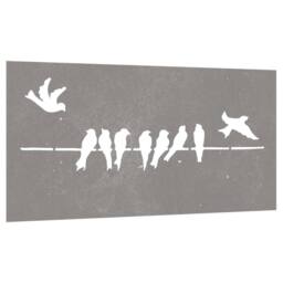 Berkfield Home Garden Wall Decoration 105x55 cm Corten Steel Bird Design in Brown - thumbnail 3