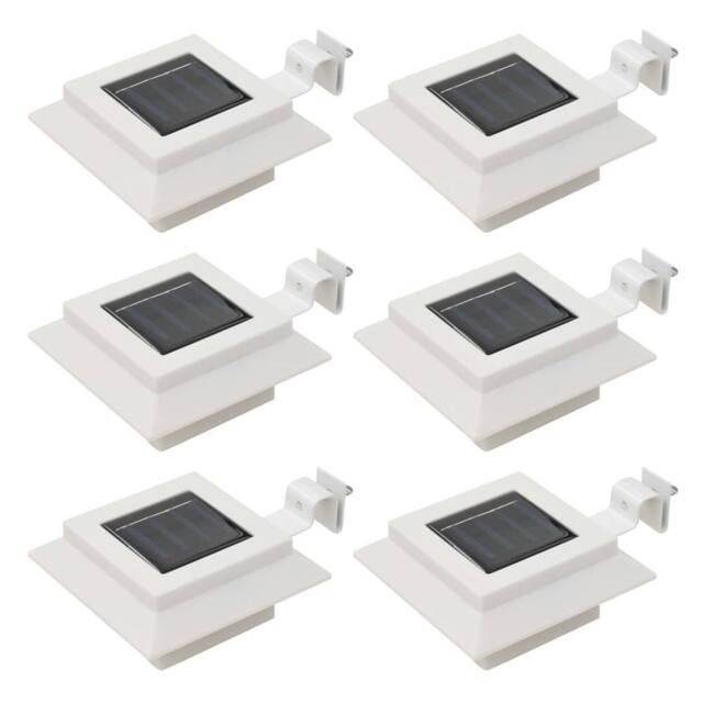 Berkfield Home Outdoor Solar Lamps 6 pcs LED Square 12 cm White - image 1