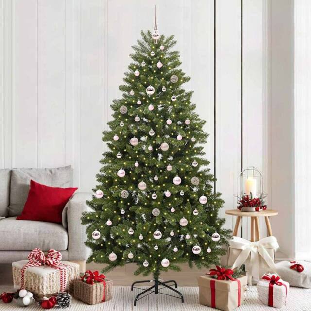 Berkfield Home Artificial Christmas Tree with Stand Green 210 cm PVC & Metal - image 1
