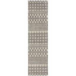 THE RUGS Moroccan Soft High Pile Shaggy Tribal Rugs & Runners Living Room in Off-White - Size: 80 cm x 150 cm - thumbnail 7