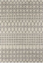 THE RUGS Moroccan Soft High Pile Shaggy Tribal Rugs & Runners Living Room in Off-White - Size: 80 cm x 150 cm - thumbnail 2