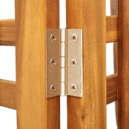 Berkfield Home Beautiful 4-Panel Room Divider 162x2x180 cm Solid Wood Acacia in Brown - Size: 162 x 2 x 180 cm - thumbnail 8
