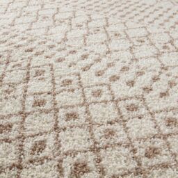 THE RUGS Soft Moroccan Diamond Shaggy Rugs & Runners Ivory Beige Living Room - Size: 60 cm x 110 cm - thumbnail 3